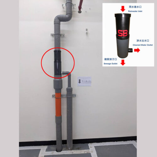 社区使用 - 4吋立管式雨水回收过滤器